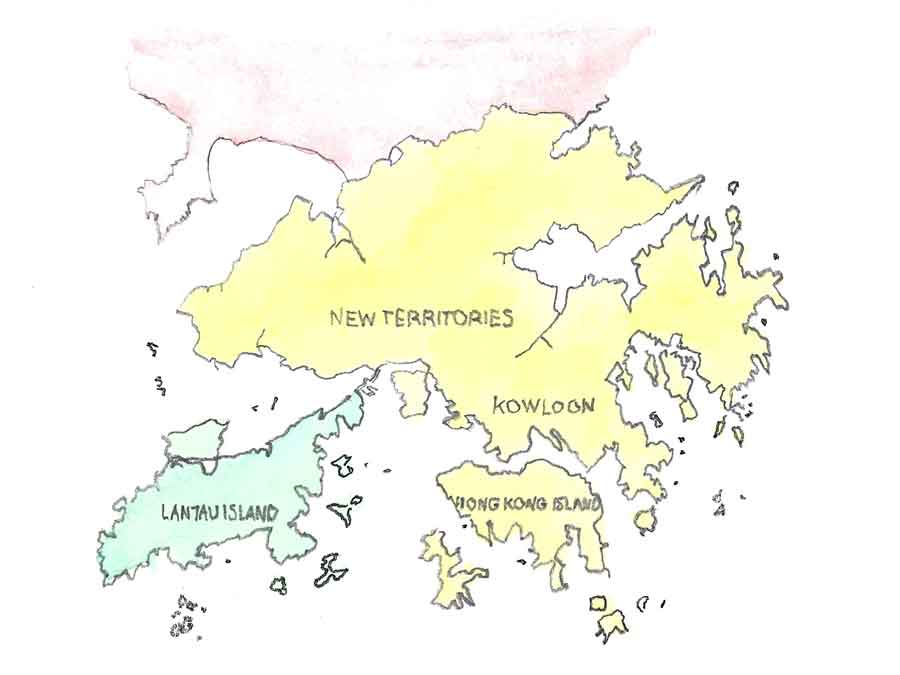 Map of Hong Kong painted by LiMMA member Paul Williams Map of Hong Kong painted by LiMMA member Paul Williams
