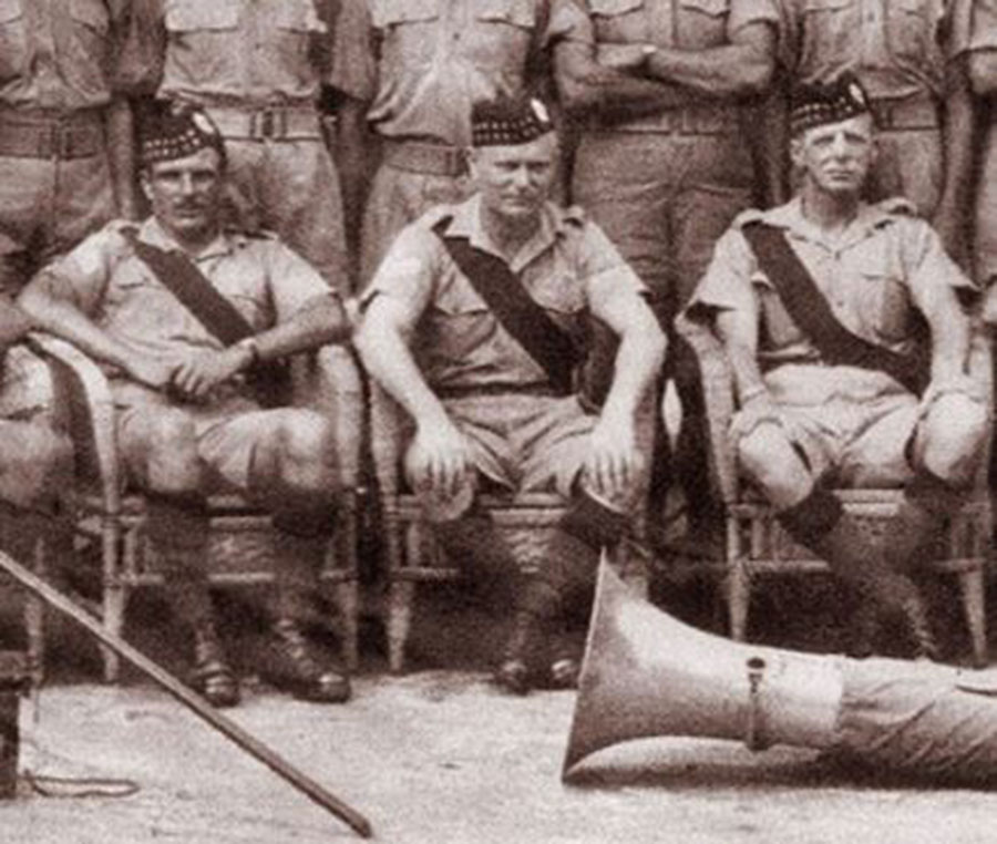 Austin Kennedy Godson with two other Royal Scots
