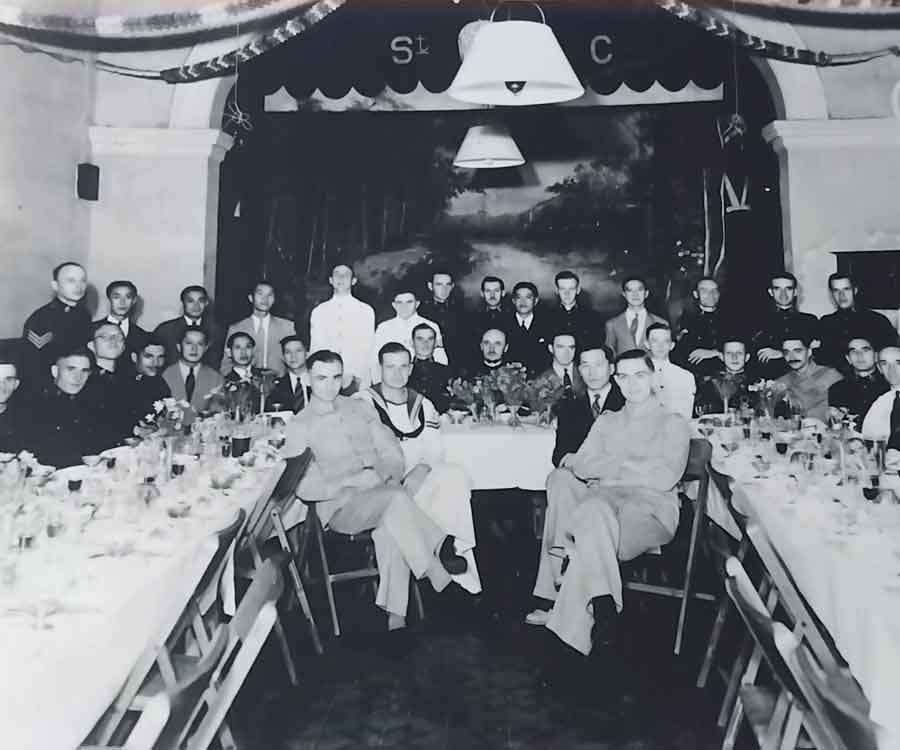 George Bainborough in a group image - can you identify anyone else in this picture