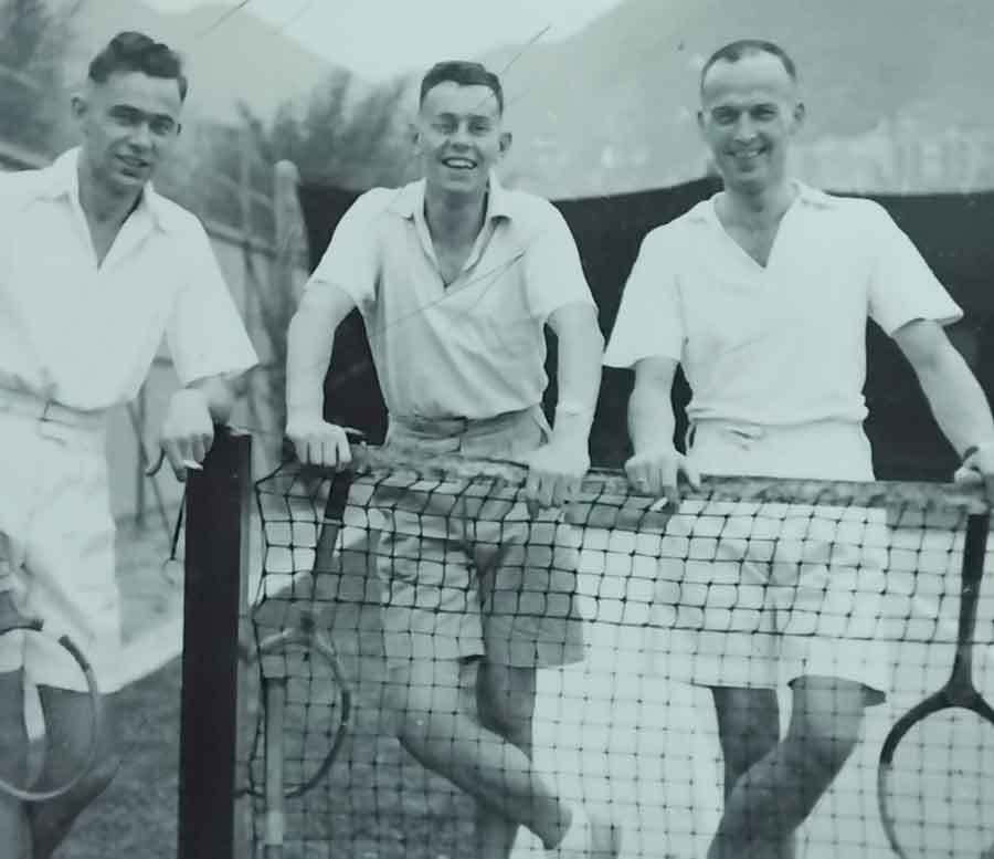 George Bainborough (right) in a group image - can you identify the other two men in this picture?