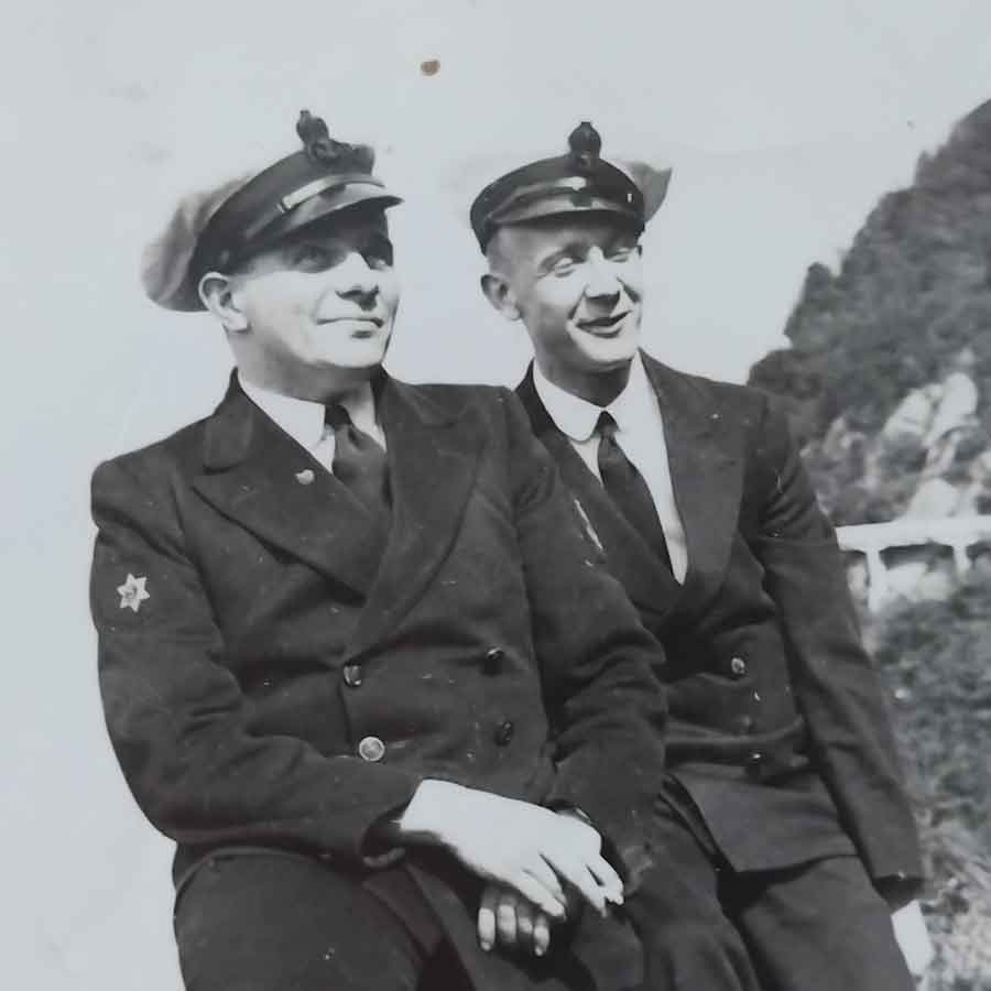 George Bainborough (right) - can you identify the other man on the left in this picture?