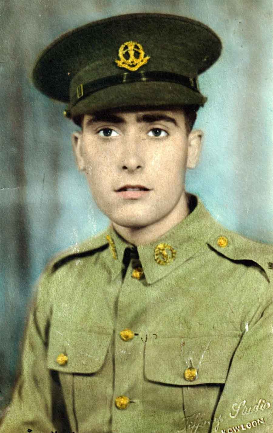 Leslie William Andrews of the Middlesex Regiment, 1st Battalion, lost in the sinking of the Lisbon Maru aged 23