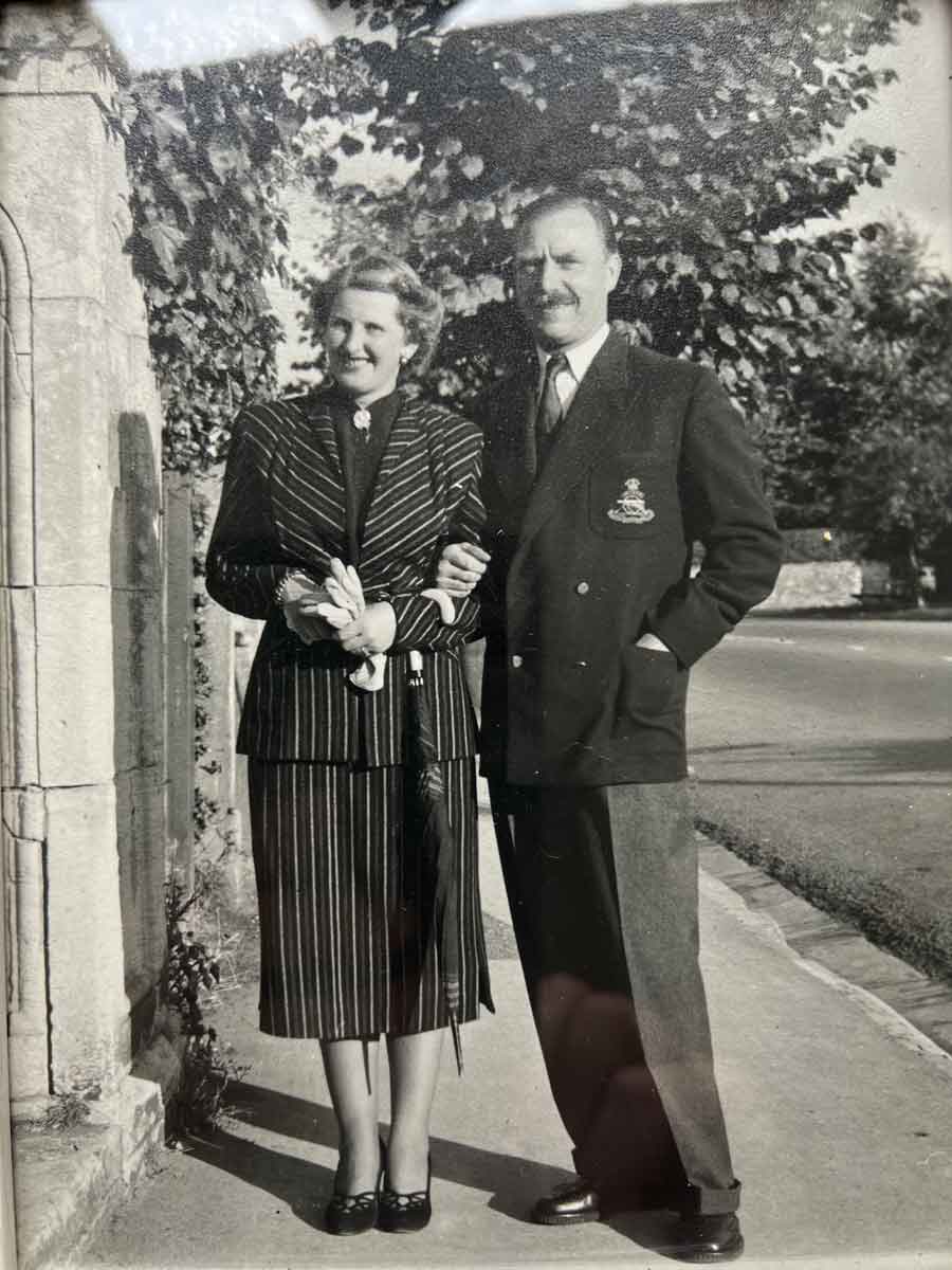 Kenneth Gordon-James, survivor of the Lisbon Maru with wife Mary in the 1950s