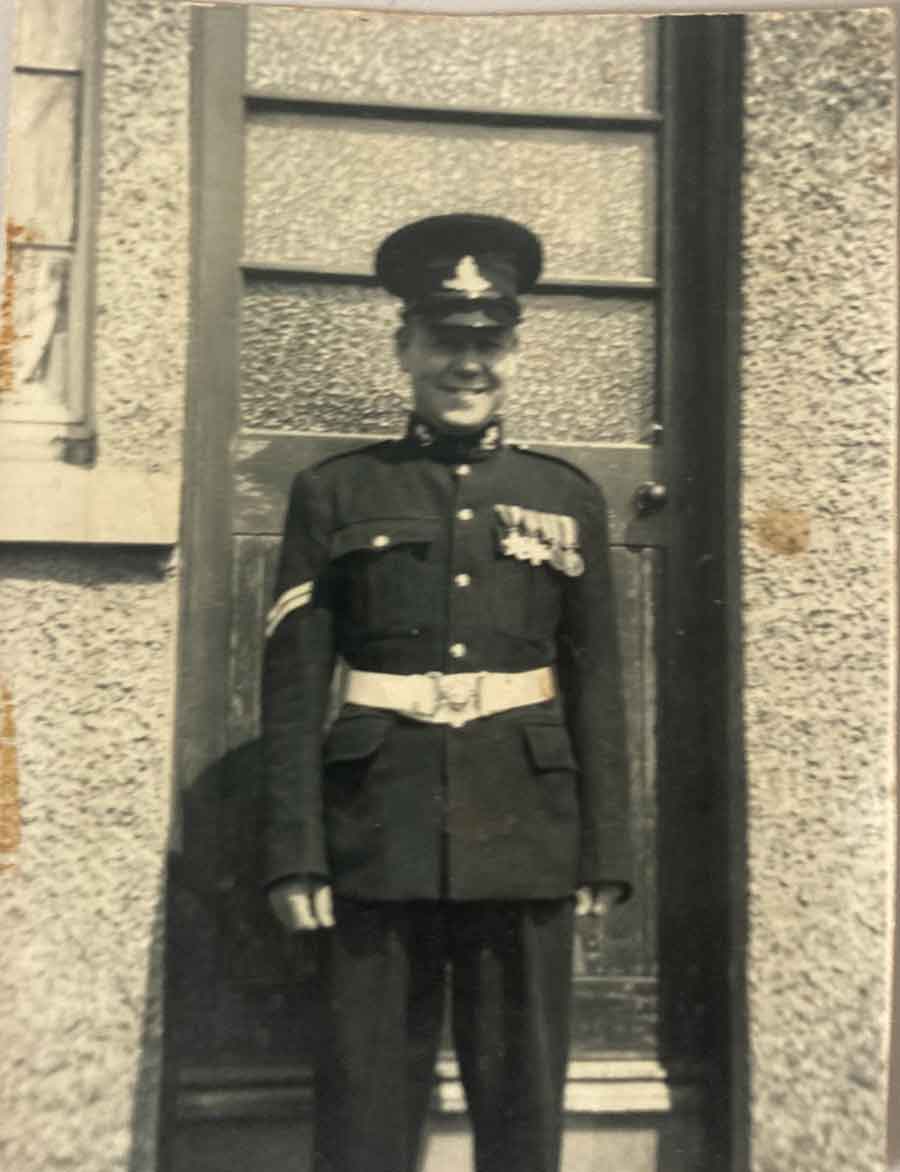 Private (Drummer) John Borg of the  2nd Battalion Royal Scots, survivor of the Lisbon Maru sinking