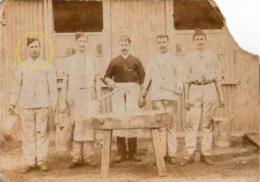 Image of unknown location and date of Percy John Hatchett, 1st Battalion Middlesex, lost in the sinking of the Lisbon Maru.
