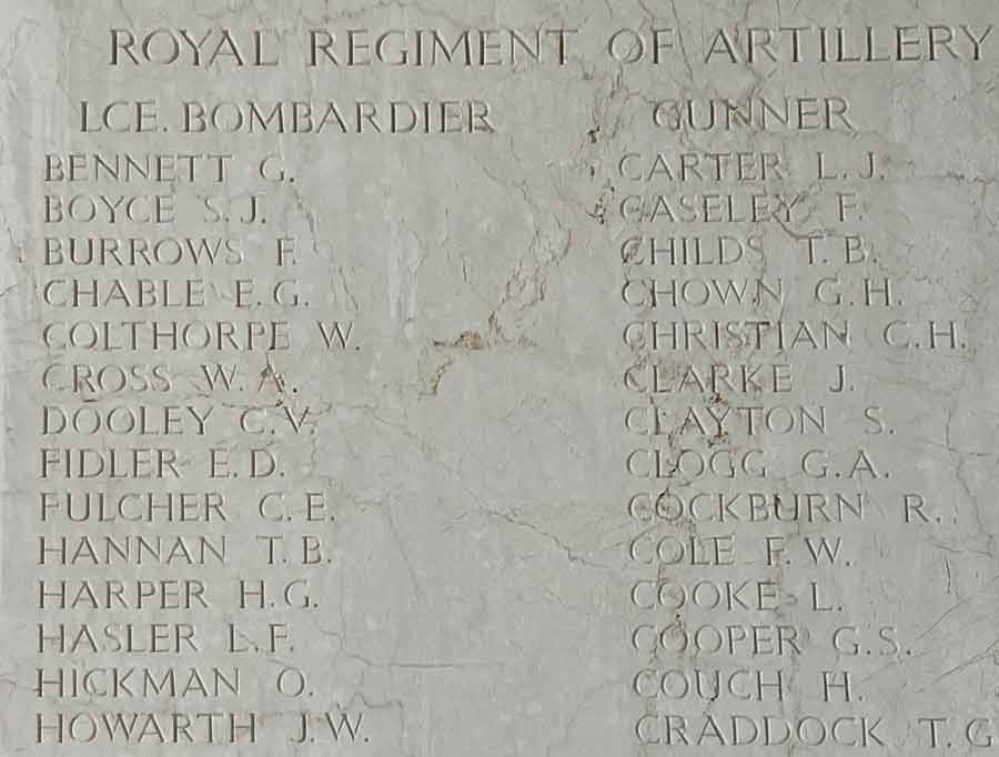 Image of the commemoration for John William Howarth lost during the sinking of the Lisbon Maru. Unfortunately no image of John William Howarth is currently available.