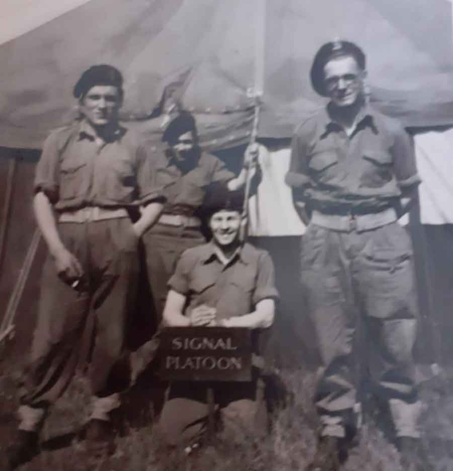 George Edmond Wilkinson, survivor of the sinking of the Lisbon Maru. Can you identify the other men in this picture?