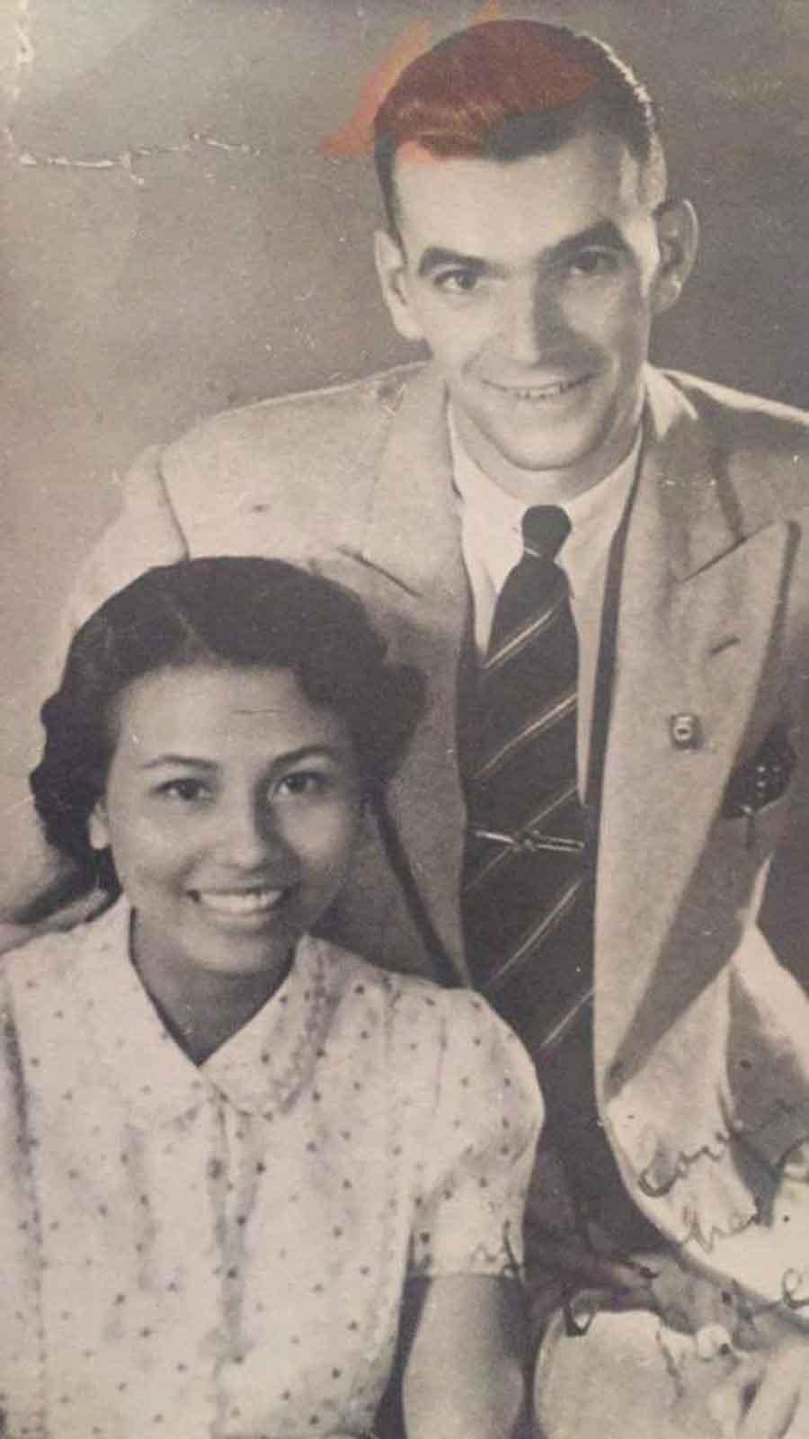 Peter Burnett with wife Amy date unknown. Peter was lost in the sinking of the Lisbon Maru