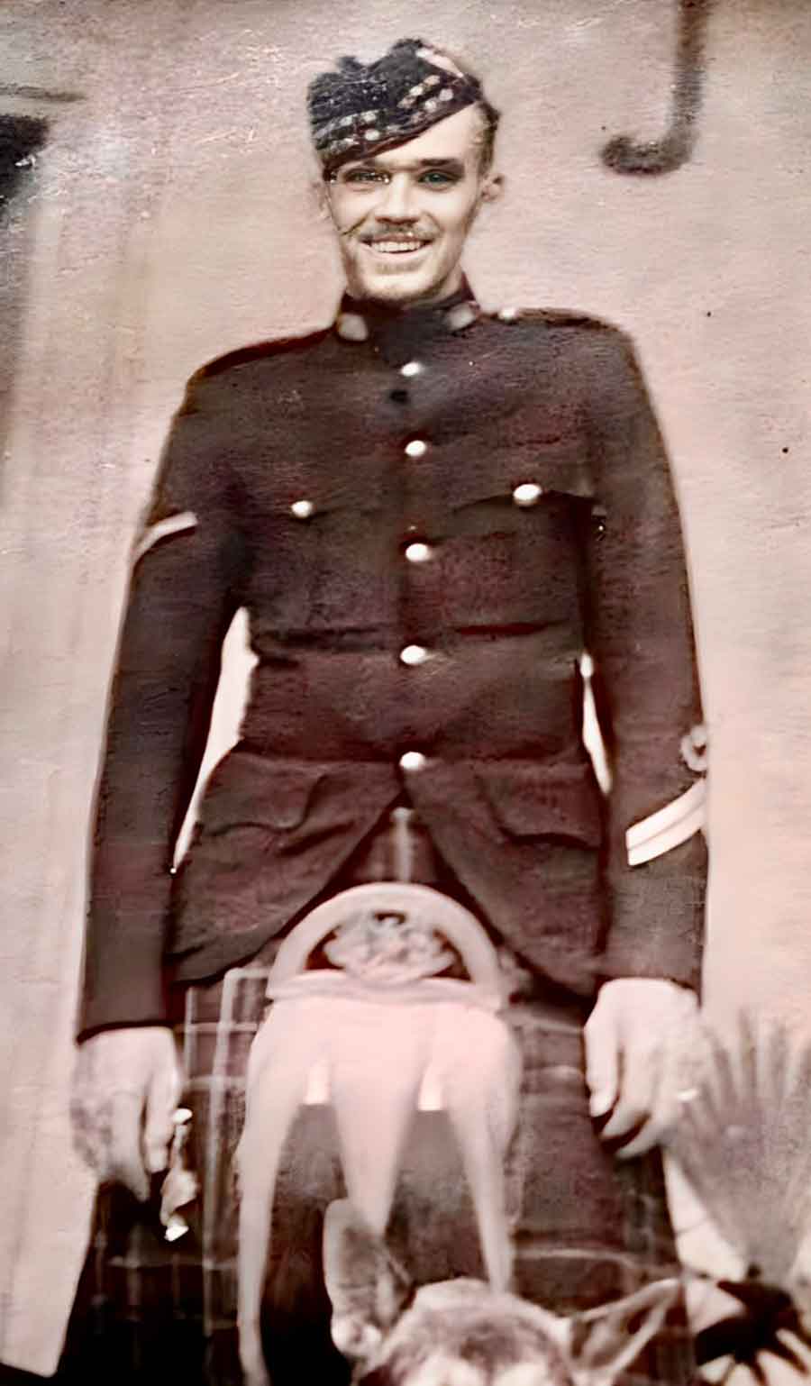 Peter Burnett of the 2nd Battalion Royal Scots, lost in the sinking of the Lisbon Maru