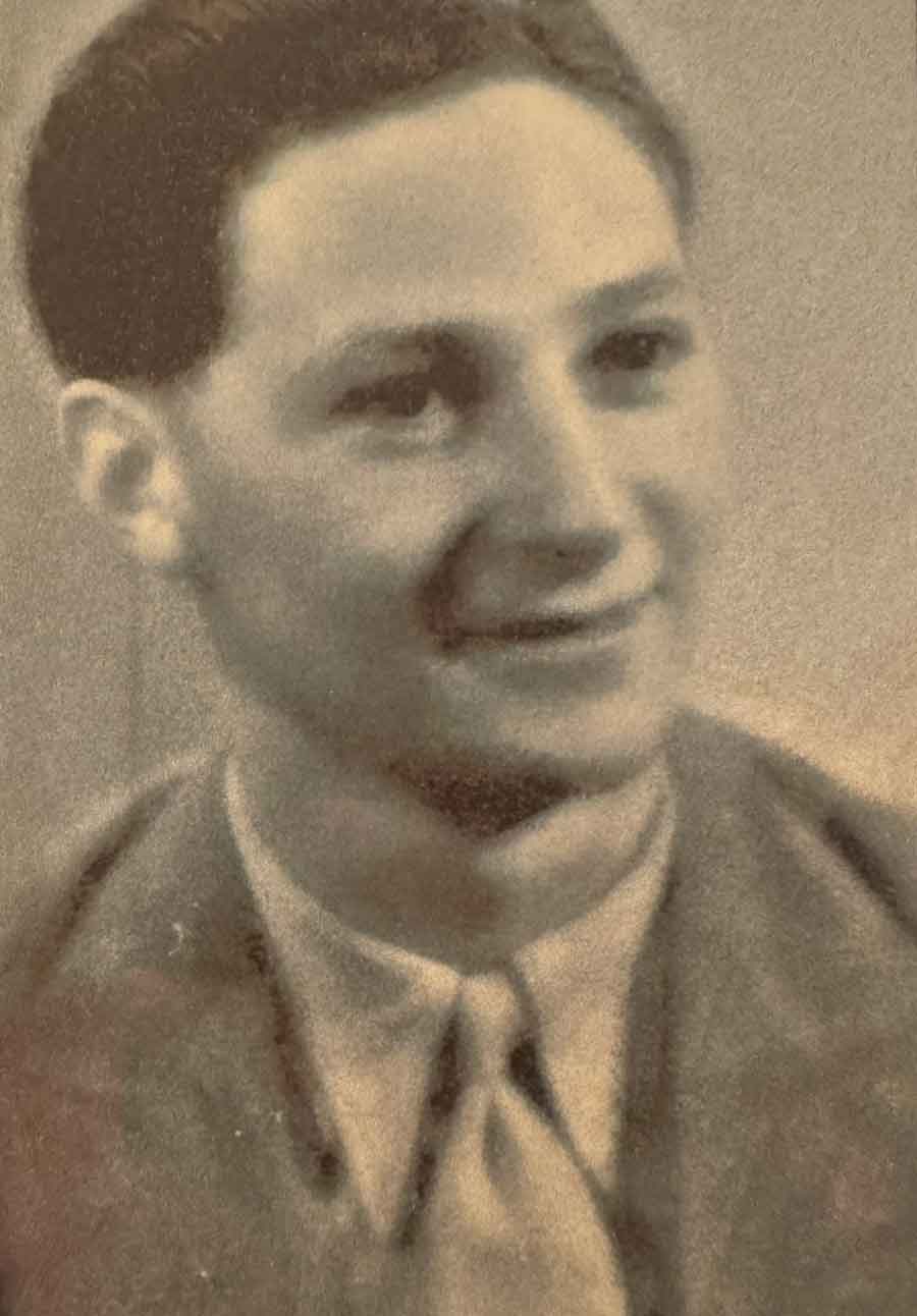 Norman Lester in a suit he had made in Hong Kong circa 1939. Norman survived the sinking of the Lisbon Maru