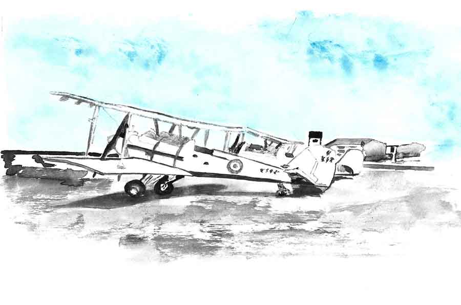 An artists impression of the aircraft on Hong Kong as the battle began. Painted by LiMMA member Paul Williams. 