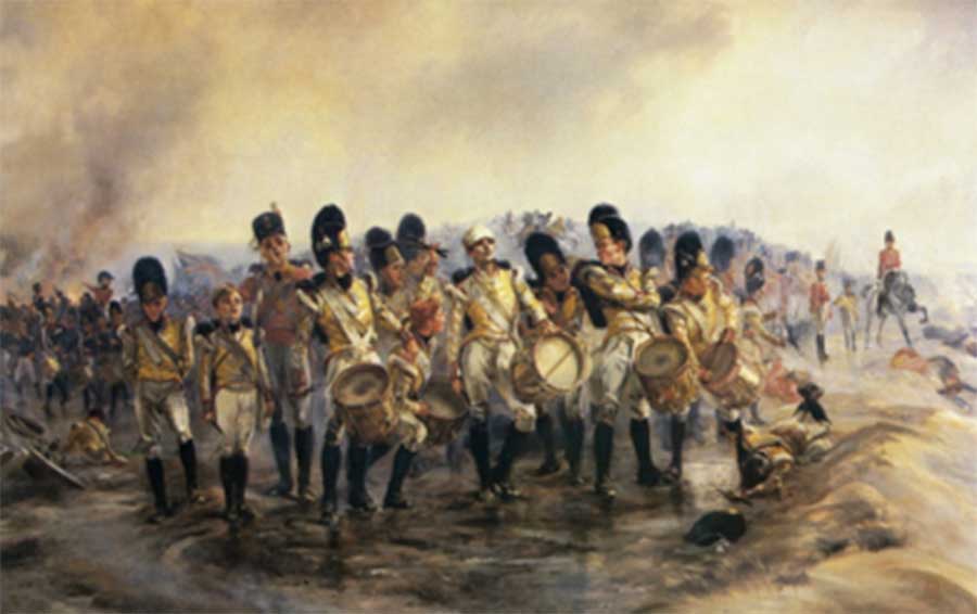 The 57th of Foot drawn up on the ridge above La Albuera where they earned their name the 
