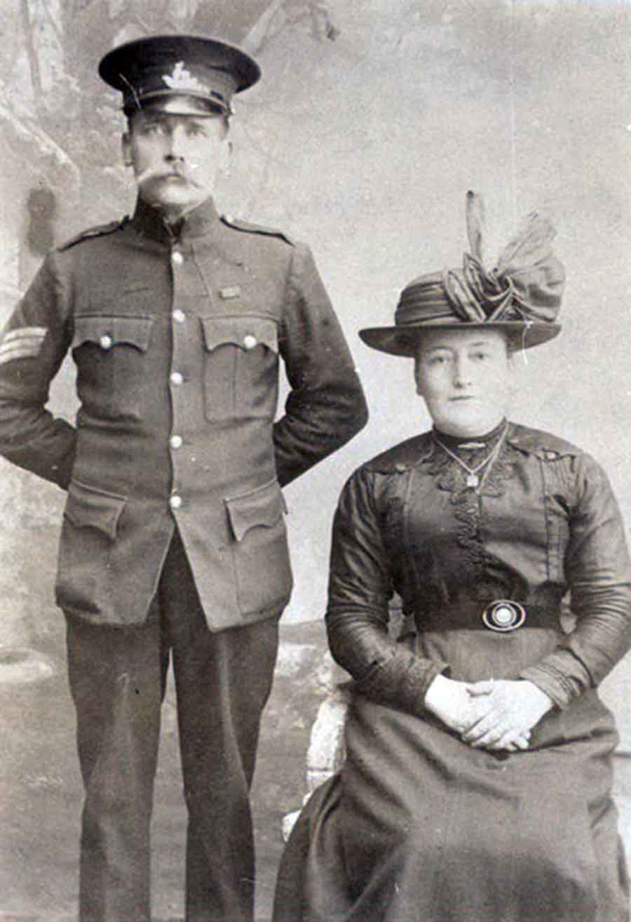 Alfred and Emma Jane Hill parents of George Hill of the Royal Navy and Far East Prisoner of War (FEPOW). George was lost in the sinking of the Lisbon Maru