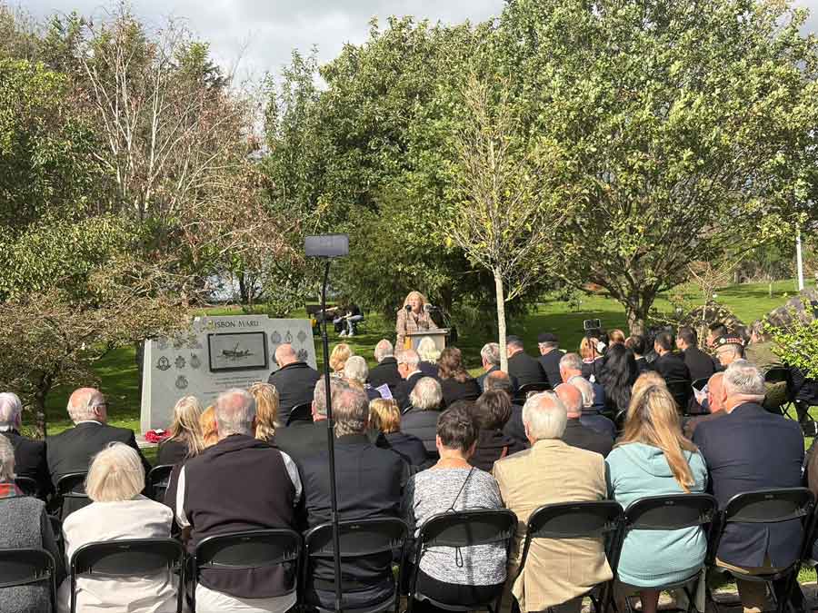 The Annual Memorial Service 2026 on the 84th anniversary of the sinking of the Lisbon Maru led by the Reverend Jean Clements and attended by around 100 people.