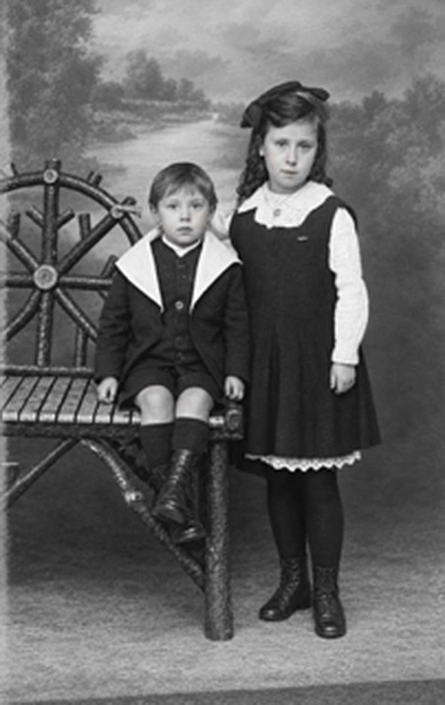 James (Jimmy) Alfred Maynard with his sister.