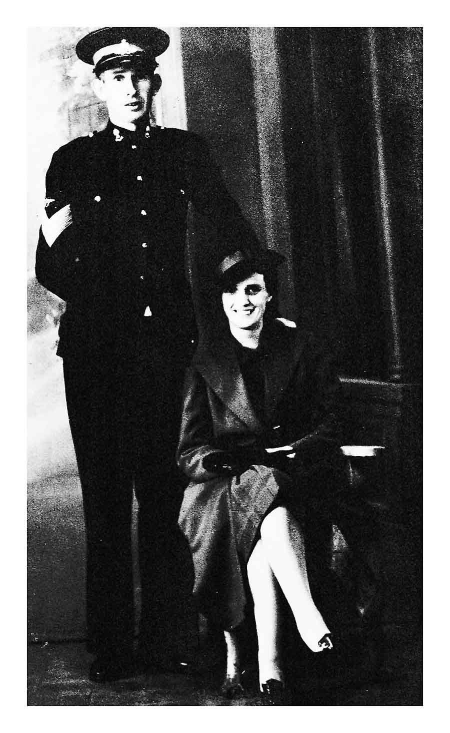 Thomas William George Banham and his wife Nancy on their wedding day. Thomas survived the sinking of the Lisbon Maru and was imprisoned as a Far East Prisoner of War (FEPOW) in Japan. He died in Osaka shortly before the end of World War II.